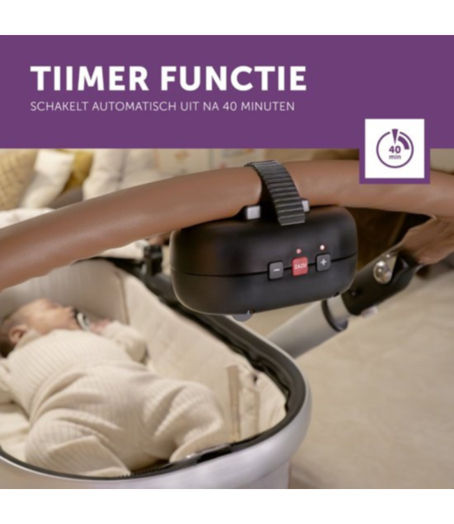 Robby de Rocker babywieg met huilsensor en verstelbare montagebeugel