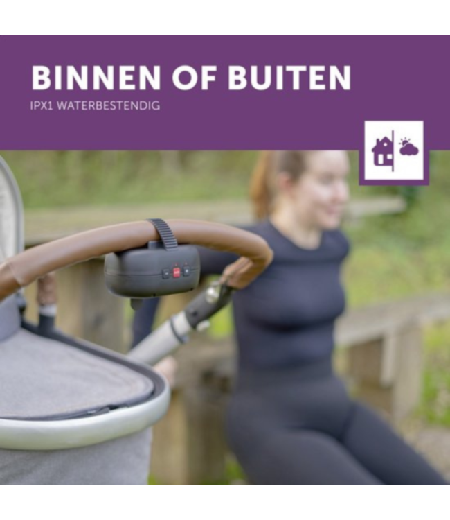 Robby de Rocker babywieg met huilsensor en verstelbare montagebeugel