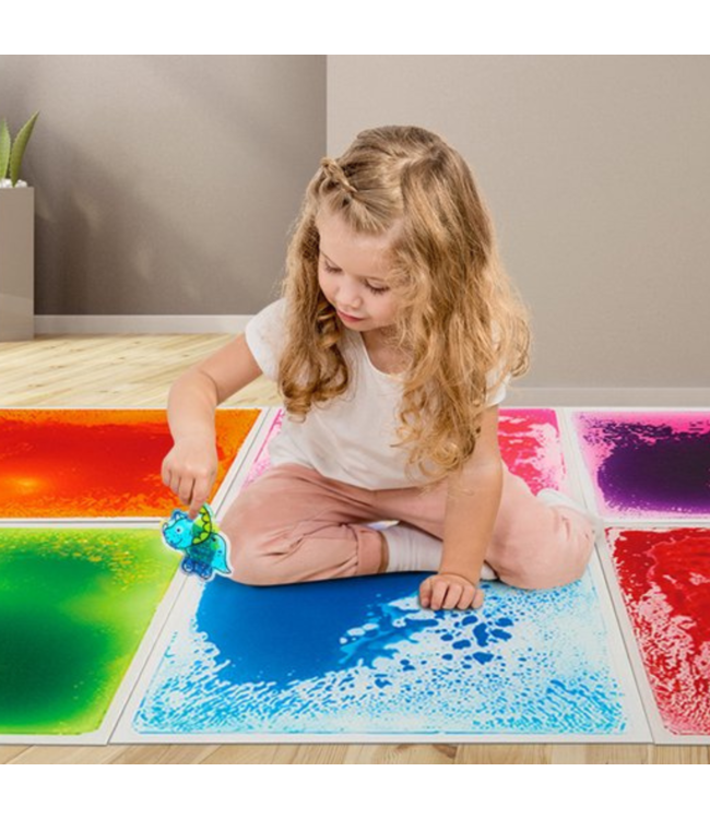 Blauwe sensorische vloertegel voor zintuiglijke prikkeling en balans