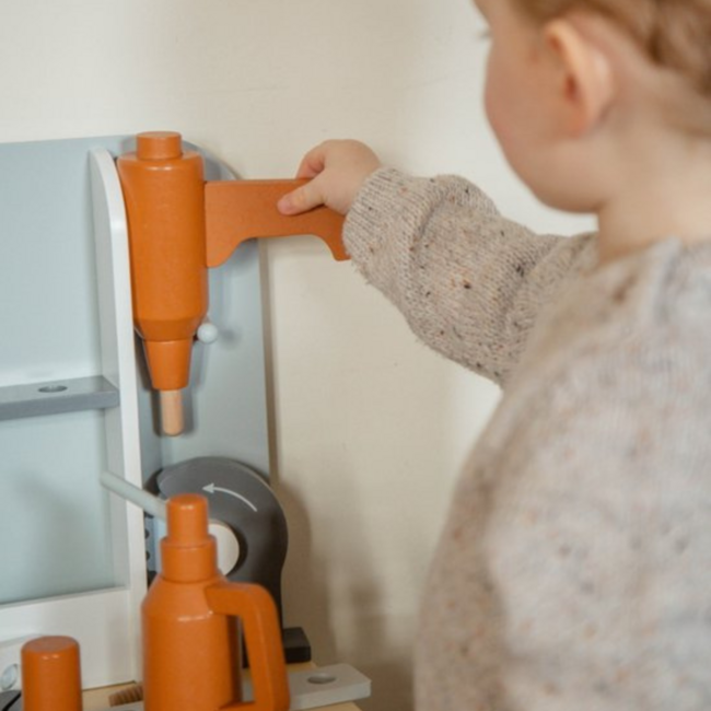 Établis en bois durables pour jeu d’imitation et développement moteur