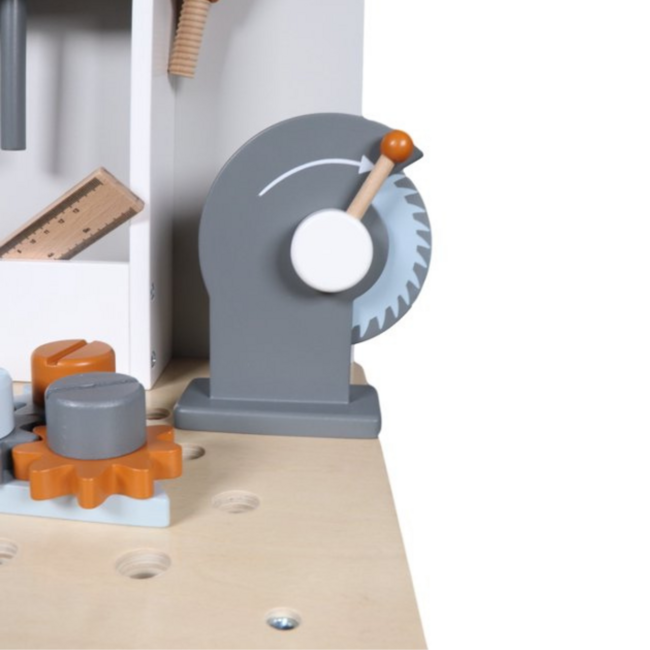 Établis en bois durables pour jeu d’imitation et développement moteur