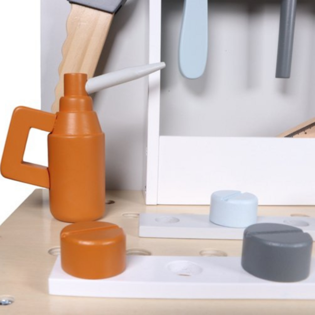 Établis en bois durables pour jeu d’imitation et développement moteur