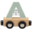 Tryco Houten lettertrein wagon | Letter A