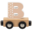 Tryco Houten lettertrein wagon | Letter B