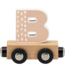 Houten letter B – beige & naturel met magneetkoppeling