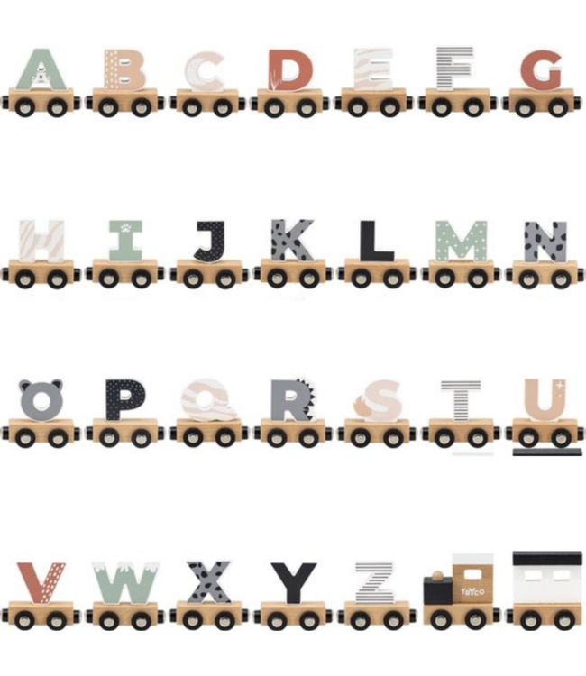 Houten letter I – groen met magneetkoppeling