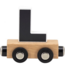 Houten letter L – zwart met magneetkoppeling