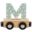 Tryco Houten lettertrein wagon | LetterM
