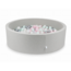 Light grey cotton ball pit with 700 balls – a soft and safe play space for little ones