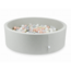 Light grey cotton ball pit with 700 balls – a soft and safe play space for little ones