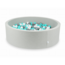 Light grey cotton ball pit with 700 balls – a soft and safe play space for little ones