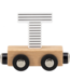Houten letter T – zwart & wit met magneetkoppeling