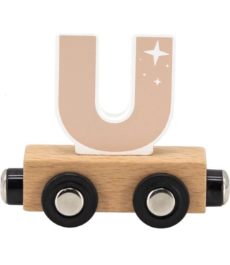 Tryco Houten lettertrein wagon | Letter U