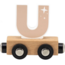 Houten letter U – beige & naturel met magneetkoppeling