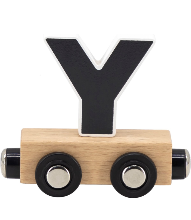 Houten letter Y - zwart  met magneetkoppeling