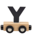 Houten letter Y - zwart  met magneetkoppeling