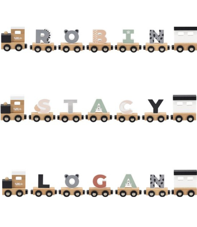 Houten letter Z – zwart & wit met magneetkoppeling