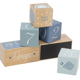 Label Label Blocs Jalons en Bois | Bleu