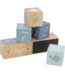 Label Label Houten mijlpaal blokken | Blauw