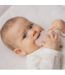 Bijtspeelgoed zonnebloem in nougat kleur – zacht siliconen bijtring voor baby’s