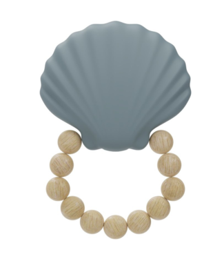 Label Label Bijtspeelgoed schelp | Blauw