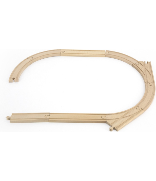 Houten treinbaan uitbreiding – Extra rails en accessoires voor nog meer speelplezier