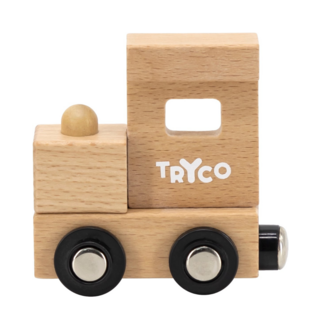 Tryco Holzbuchstaben-Zug Lokomotive | Natürlich