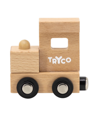 Tryco Houten lettertrein Locomotief |  Naturel
