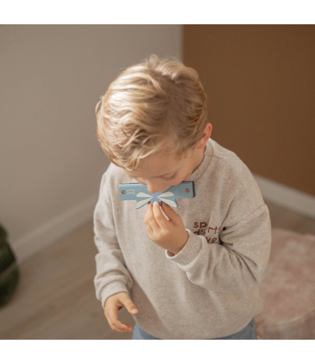 Houten mondharmonica in nougatkleur – leuk muziekinstrument voor kinderen