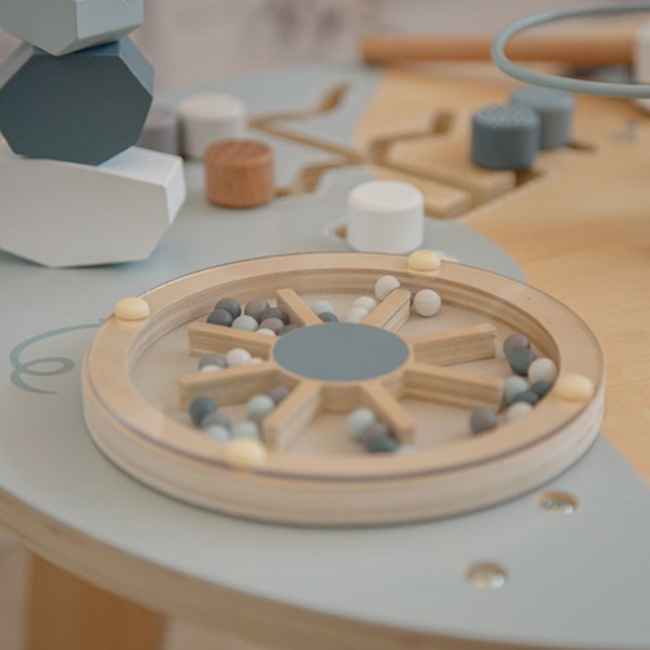 Table d’activités Bleu – apprendre et découvrir en jouant