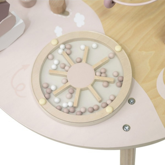 Table d’activités rose – pour apprendre et s’amuser en douceur