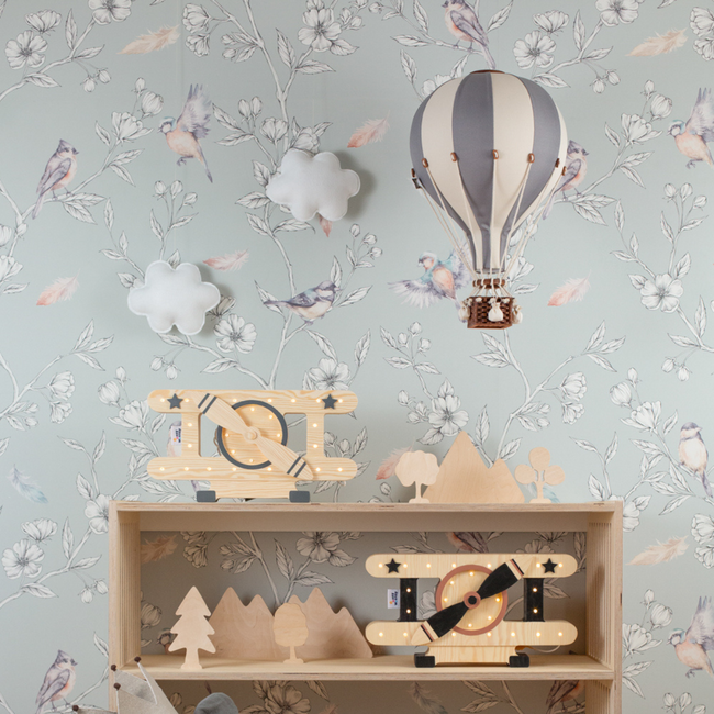 Decoratieve luchtballon maat M in beige en grijs – een stijlvolle eyecatcher voor de kinderkamer
