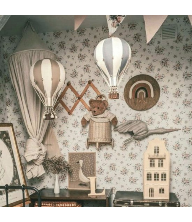 Decoratieve luchtballon maat M in beige en grijs – een stijlvolle eyecatcher voor de kinderkamer