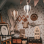 Large decorative hot air balloon in beige/grey for a dreamy kids’ room