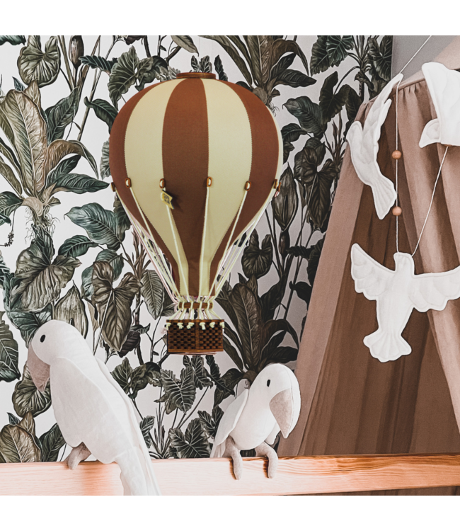 Decoratieve luchtballon maat L in beige en bruin – stijlvolle kinderkamerdecoratie