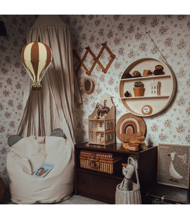 Decoratieve luchtballon maat L in beige en bruin – stijlvolle kinderkamerdecoratie