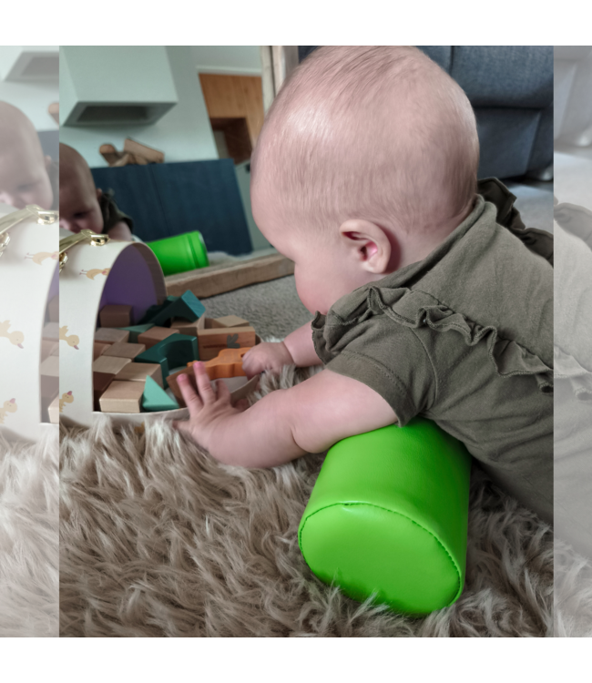 Foam kruiprol in groen – stimuleert balans, beweging en spel