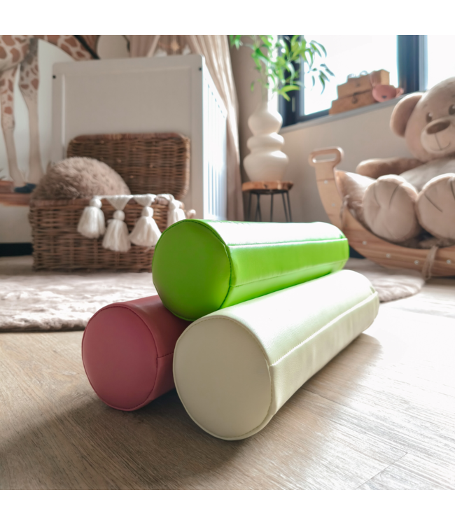 Pastel pink kruiprol voor baby's, stimuleer motoriek veilig en comfortabel