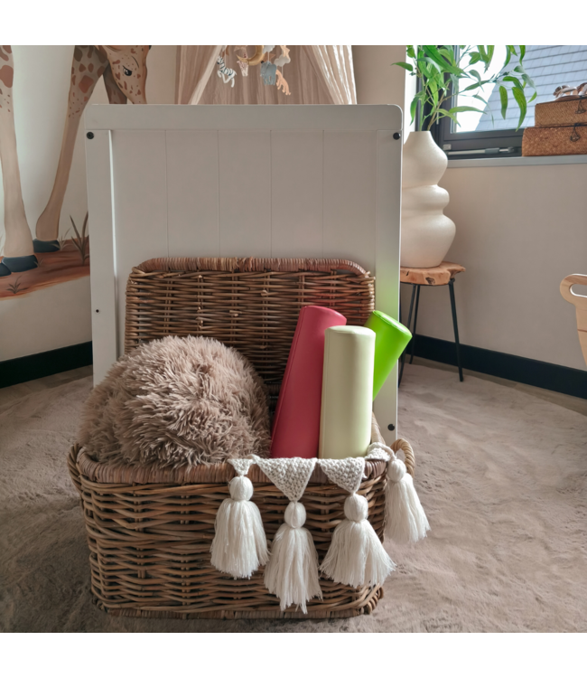 Pastel pink kruiprol voor baby's, stimuleer motoriek veilig en comfortabel