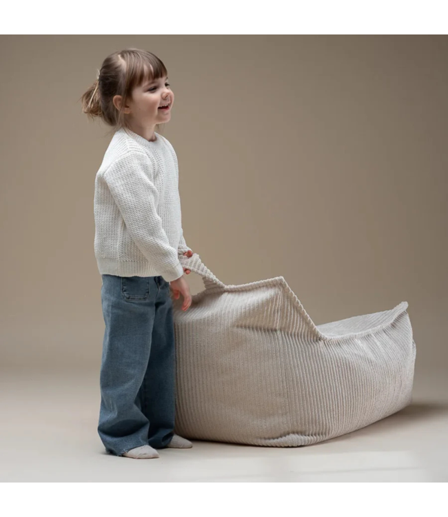 Zitzak van zachte corduroy stof – kleur Marsmallow