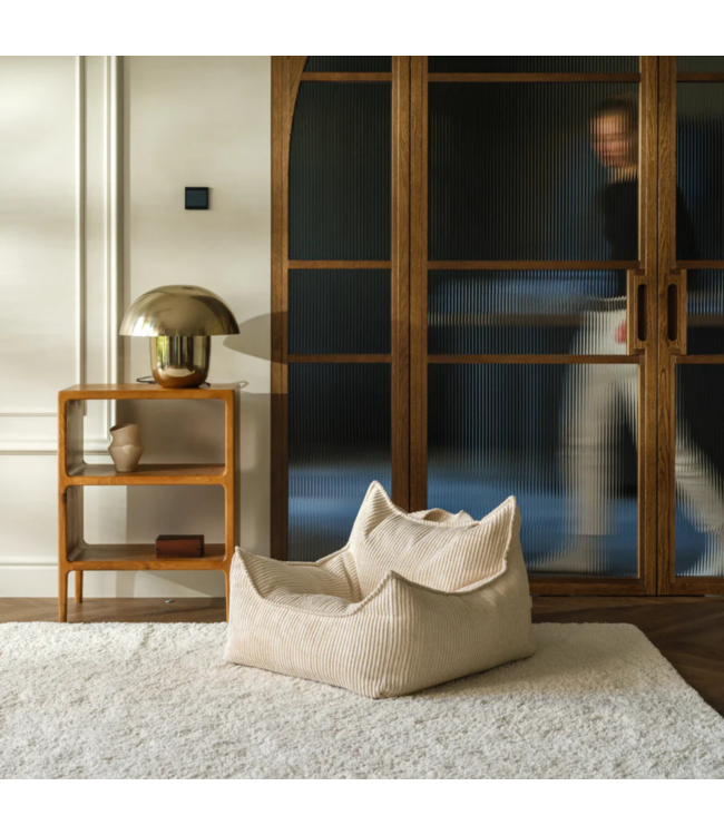 Zitzak van zachte corduroy stof – kleur Marsmallow