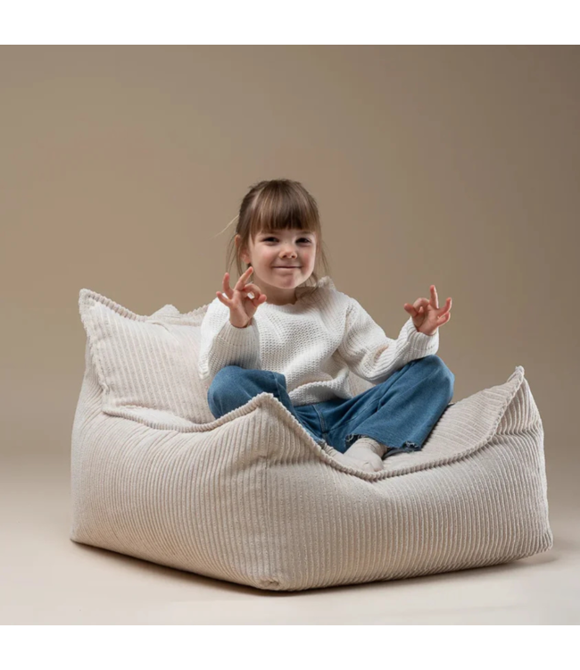 Zitzak van zachte corduroy stof – kleur Marsmallow