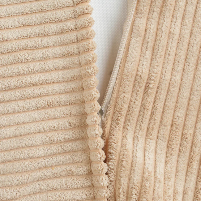 Sitzsack Ottoman aus weichem Cordstoff – Farbe Brown Sugar