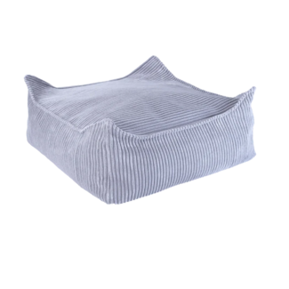 Wigiwama Pouf tissu velours côtelé Ottoman | Blueberry blue