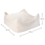 Quadratischer Sitzsack Ottoman aus weichem Teddystoff – Farbe Cream White