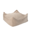 Wigiwama Zitzak vierkant teddy stof Ottoman | Biscuit