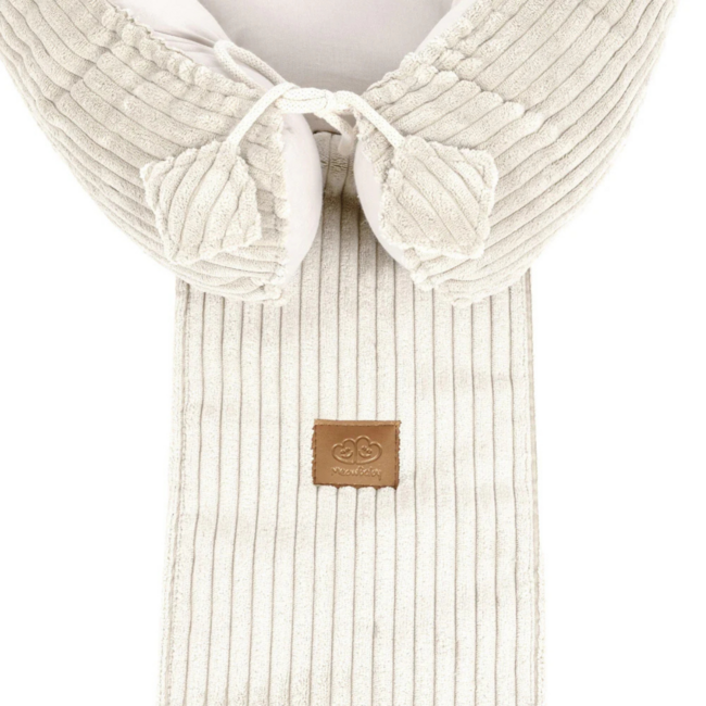 Baby nest made of corduroy fabric in ecru – soft and cozy for your little one