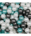 Metallic turquoise ballenbak ballen – set van 50 veilige speelballen