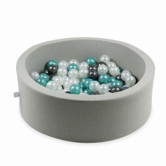 Metallic turquoise ball pit balls – set of 50 safe play balls