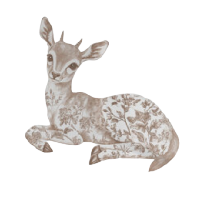 Muursticker Floral – Schattige hertjes voor de baby- of kinderkamer